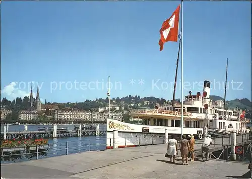 Dampfer Seitenrad Luzern Lucerne Kat. Schiffe