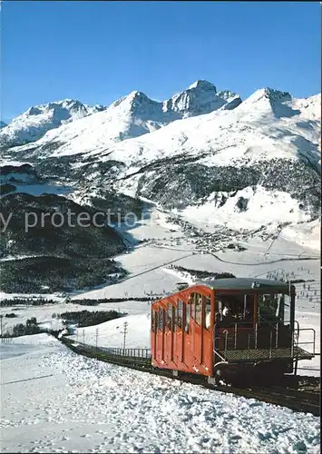 Zahnradbahn Muottas Muragl Celerina St. Moritz Corviglia Piz Nair Piz Julier Kat. Bergbahn