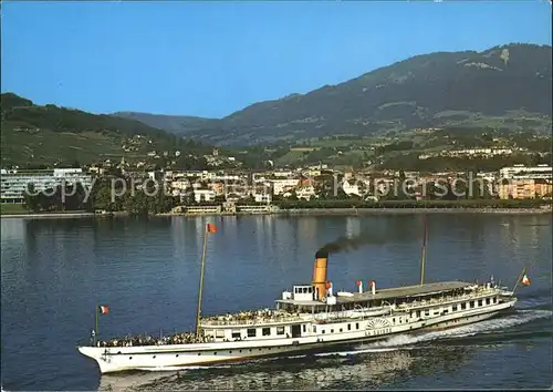 Dampfer Seitenrad La Suisse Vevey  Kat. Schiffe