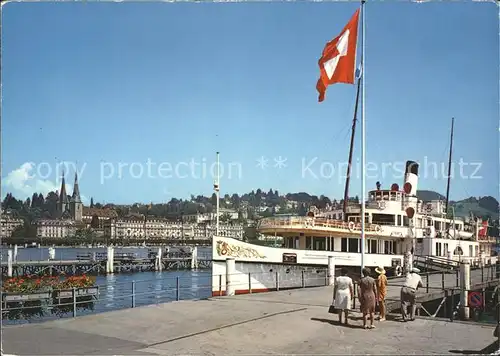 Dampfer Seitenrad Luzern Lucerne  Kat. Schiffe