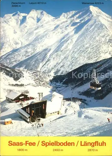 Seilbahn Saas Fee Spielboden Laengfluh Kat. Bahnen