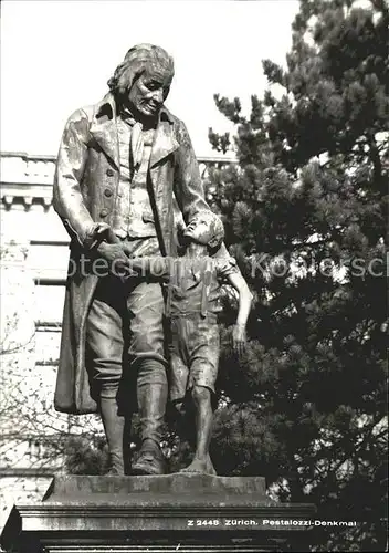 Pestalozzi Heinrich Denkmal Zuerich  Kat. Persoenlichkeiten