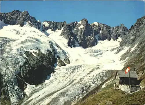 Gletscher SAC Huette Chelenalp Chelengletscher Hinter Tierberg Kat. Berge