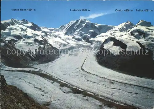 Gletscher Gornergletscher Grenzgletscher Kat. Berge