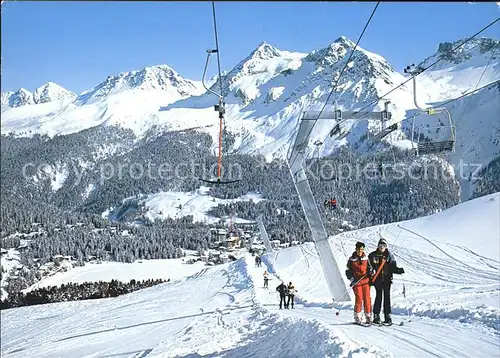 Skilift Tschuggen Arosa Sessellift Kat. Bahnen