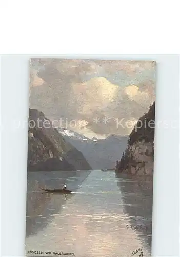 Verlag Tucks Oilette Nr. 624 Berchtesgaden Koenigssee am Malerwinkel Kat. Verlage