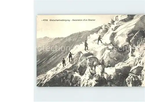 Bergsteigen Klettern Gletscherbesteigung Ascension d'un Glacier  / Sport /