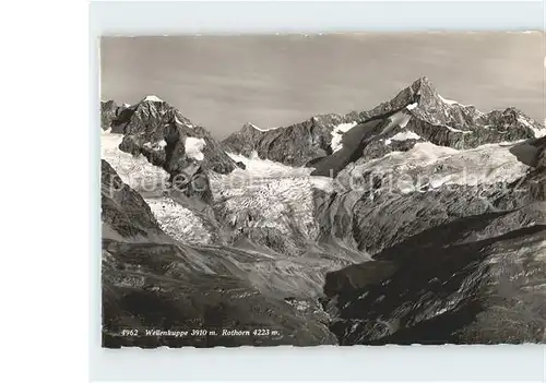 Gletscher Wellenkuppe Rothorn Kat. Berge