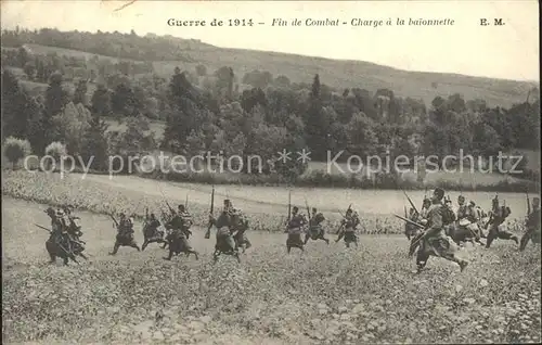 Frankreich WK1 Guerre de 1914 fin de combat charge a la bajonnette / Militaria WK1 /