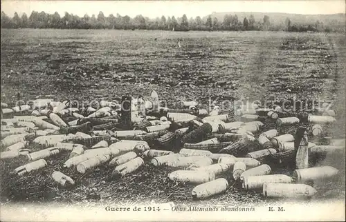 Frankreich WK1 bomben Obus allemands abandonnes  / Militaria WK1 /