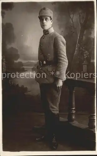 Frankreich WK1 Portrait Franzoesischer soldat / Militaria WK1 /