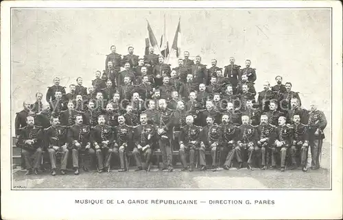 Frankreich WK1 musique de la Garde Republicaine direction G.Pares  / Militaria WK1 /