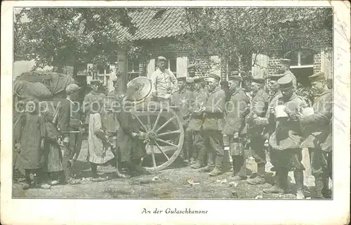 Militaria Feldkueche Weltkrieg 1 an der gulaschkanone  / Militaria /