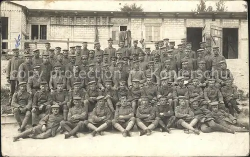 Militaria WK1 Gruppenfoto Im Feld Kat. WK1