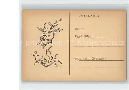 Glattacker Adolf Posaunenengel / Schwarzwaldkuenstler /