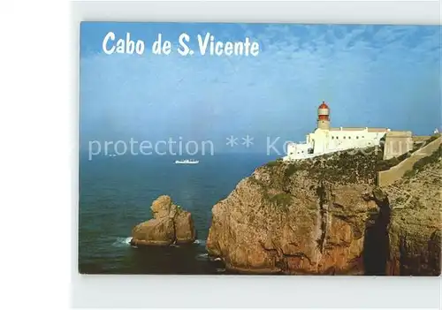 Leuchtturm Lighthouse Cabo de S. Vicente Algarve Portugal Kat. Gebaeude