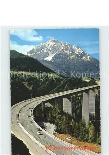 Autobahn Brennerautobahn Europabruecke Schoenberg Serles  Kat. Autos