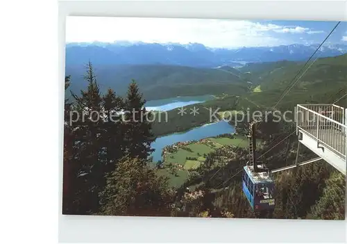 Seilbahn Herzogstandbahn Walchensee Halbinsel Zwergern  Kat. Bahnen