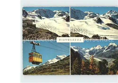 Seilbahn Diavolezza Piz Palue Persgletscher Piz Bernina  Kat. Bahnen