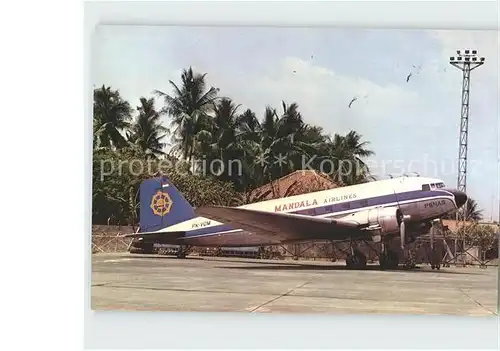 Flugzeuge Zivil Mandala Airlines Douglas DC 3 PK VDM cn 9551 Kat. Airplanes Avions