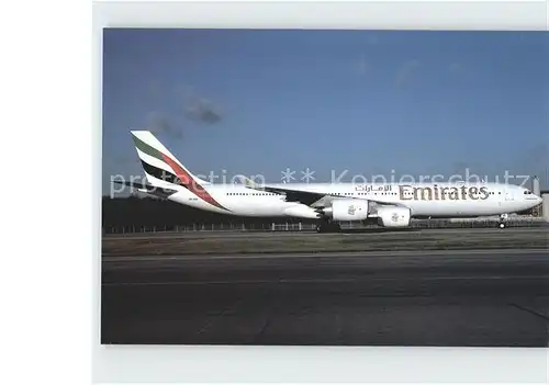 Flugzeuge Zivil Emirates Airbus A340 541 A6 ERB Cn 457 Kat. Airplanes Avions