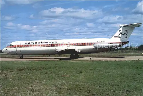 Flugzeuge zivil ADRIA Airways BAC 111 525FT YU ANM cn 266 mtd 1980 JKG 17.5.1986 Kat. Airplanes Avions