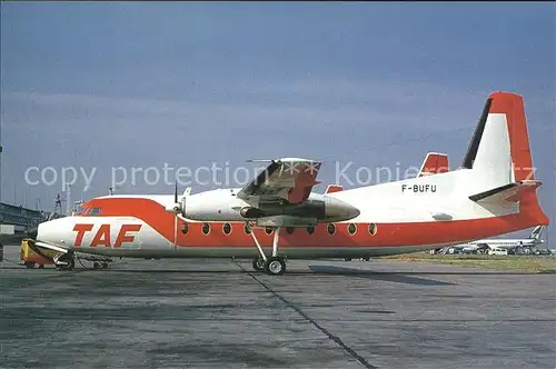 Flugzeuge zivil T A F F.27 200 F. BUFU C N 10228 Kat. Airplanes Avions