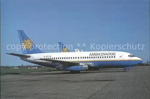 Flugzeuge zivil Ambassador G BFVB Boeing 737 Kat. Airplanes Avions