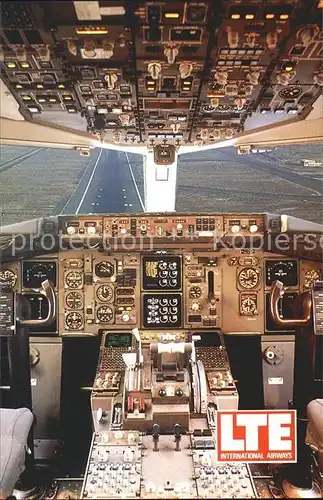 Flugzeuge zivil Boeing B 757 200 Cockpit Kat. Airplanes Avions