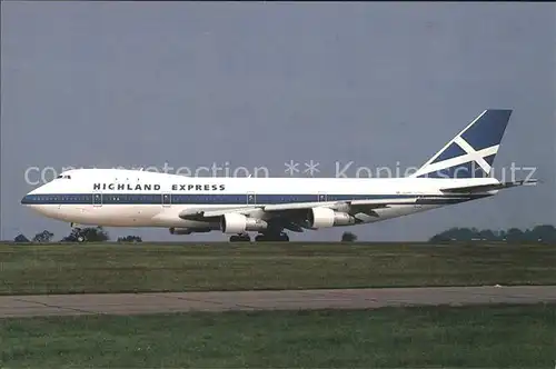 Flugzeuge zivil Highland Express G HIHO Boeing 747 123 Kat. Airplanes Avions