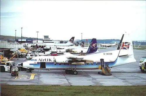 Flugzeuge zivil Air UK Aberdeen Airport Kat. Airplanes Avions