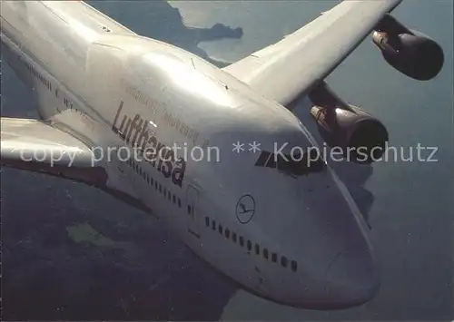 Flugzeuge zivil Lufthansa Boeing 747 400 Kat. Airplanes Avions