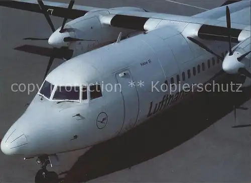 Flugzeuge zivil Lufthansa Fokker 50 Kat. Airplanes Avions
