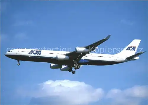 Flugzeuge zivil AOM The Qualiflyer Group A340 313E F GTUA c n 367 Toulouse Kat. Airplanes Avions