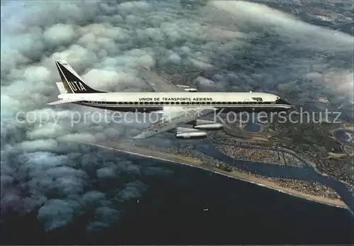 Flugzeuge zivil Union de Transports Aeriens Supe DC 8 62 U.T.A. (F BNLE) Kat. Airplanes Avions