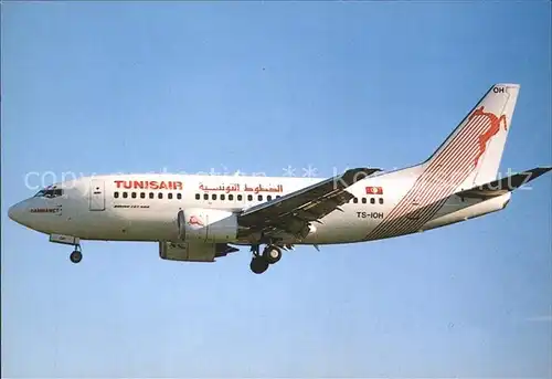 Flugzeuge zivil Tunisair Boeing 737 5H3 TS IOH Lisboa Kat. Airplanes Avions