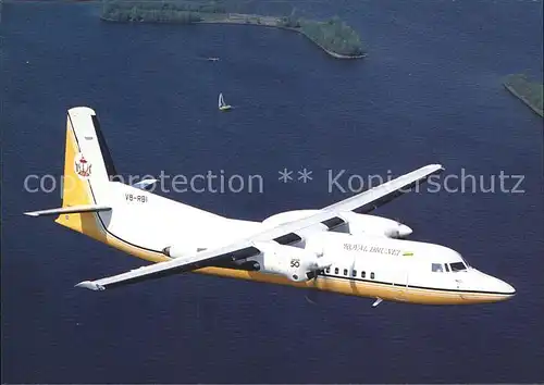 Flugzeuge zivil Royal Brunei Airlines Fokker 50 V8 RBI c n 20280 Kat. Airplanes Avions