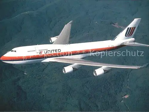 Flugzeuge zivil United Airlines Boeing 747 400 Kat. Airplanes Avions