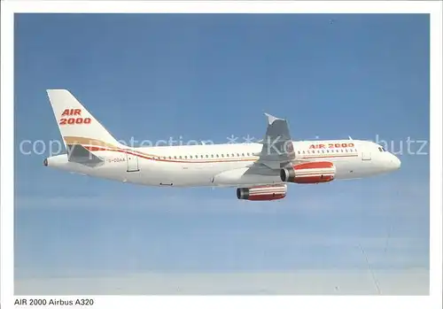 Flugzeuge zivil Air 2000 Airbus A320 Kat. Airplanes Avions