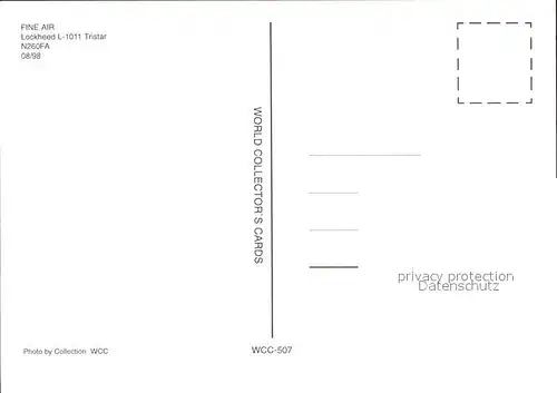 Flugzeuge zivil Fine Air Lockheed L 1011 Tristar N260FA Kat. Airplanes Avions
