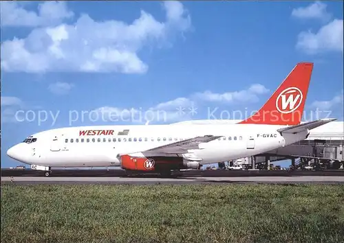 Flugzeuge zivil Westair B 737 229A F GVAC c n 20907 Prag Kat. Airplanes Avions