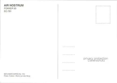 Flugzeuge Zivil Air Nostrum Fokker 50 EC 781 Kat. Airplanes Avions