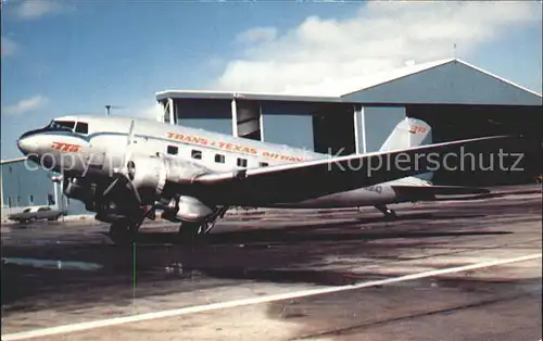 Flugzeuge Zivil Trans Texas DC 3 Kat. Airplanes Avions
