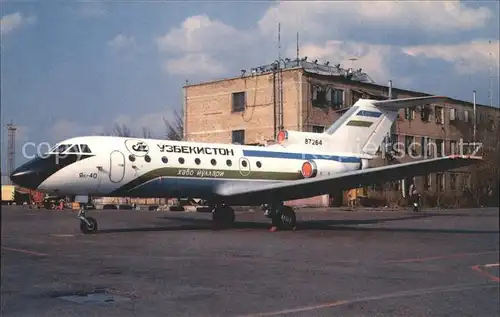 Flugzeuge Zivil Uzbekistan Airways Jak 40 87264 s n  Kat. Airplanes Avions