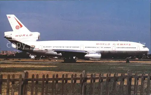 Flugzeuge Zivil World Airways DC 10 Kat. Airplanes Avions