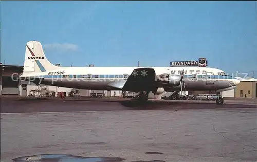 Flugzeuge Zivil United Douglas DC 6B N37588 Kat. Airplanes Avions