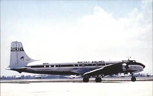 Flugzeuge Zivil Mackey Airlines Douglas DC 6 Kat. Airplanes Avions