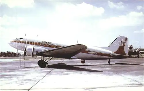 Flugzeuge Zivil Shawnee Airlines Douglas DC 3 N19919 Kat. Airplanes Avions