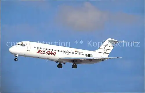 Flugzeuge Zivil Zuliana de Aviacion McDonnell Douglas DC 9 31 YV 459C cn 47548 fn 633  Kat. Airplanes Avions