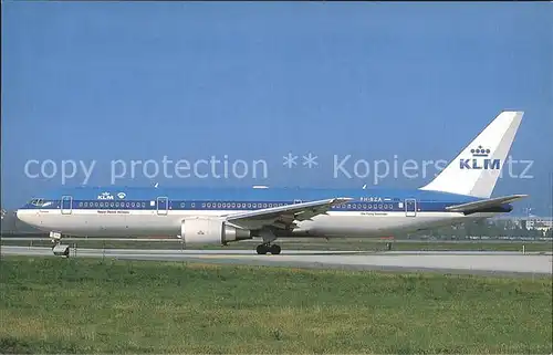 Flugzeuge Zivil KLM Royal Dutch Airlines Boeing 767 306 ER PH BZA cn 27957 fn 587 Kat. Airplanes Avions
